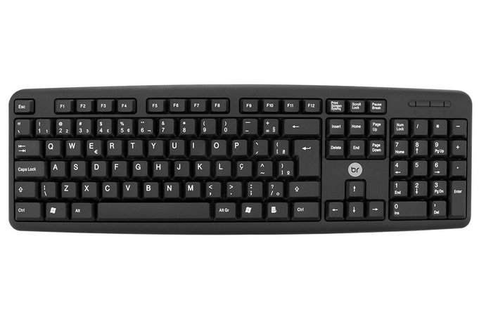 Teclado Usb Basico Preto Bright