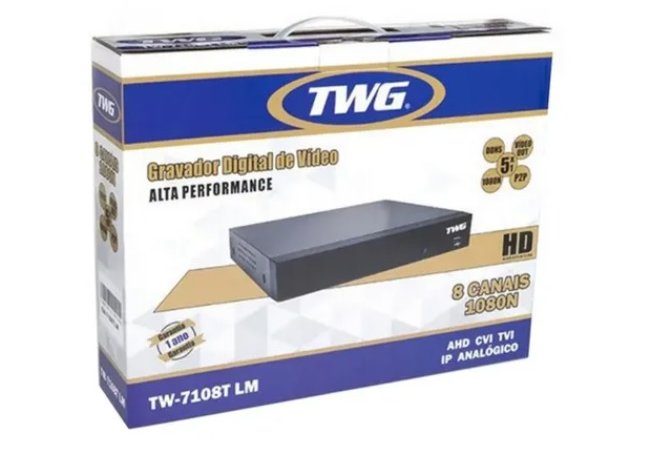 Gravador Digital Twg 8 Canais Com Resolução 1080n